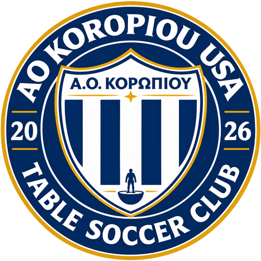 The AO Koropiou USA Table Soccer Club crest